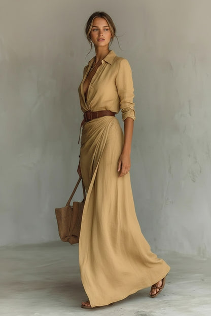 Robe Chemise à Ceinture