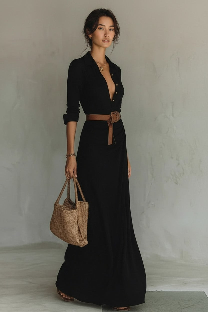 Robe Chemise à Ceinture