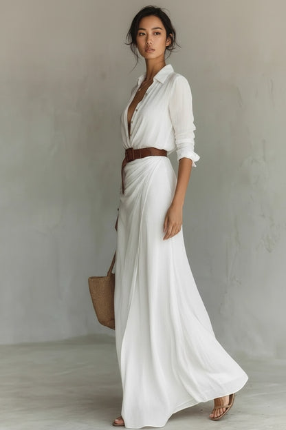 Robe Chemise à Ceinture