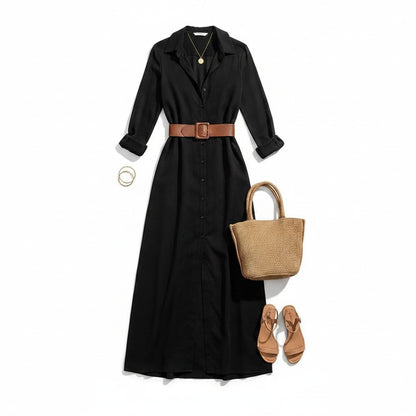 Robe Chemise à Ceinture