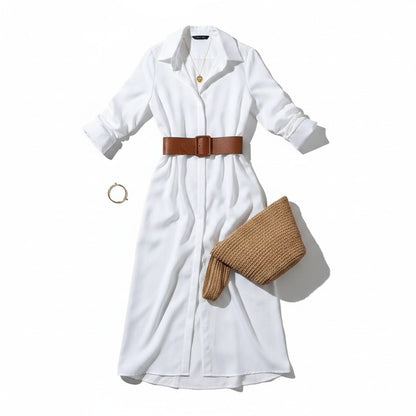 Robe Chemise à Ceinture