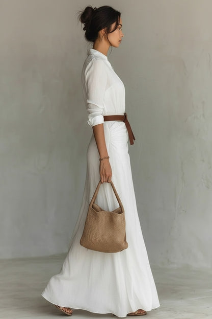 Robe Chemise à Ceinture