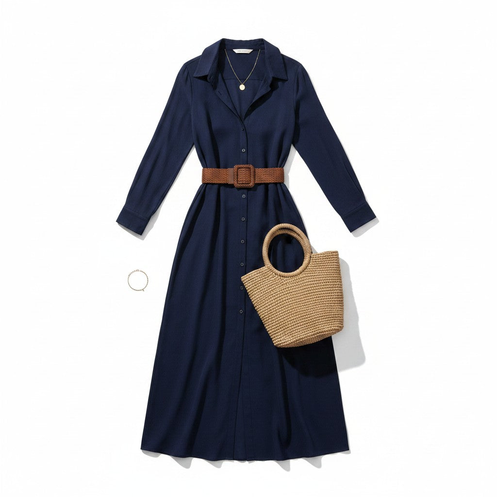 Robe Chemise à Ceinture