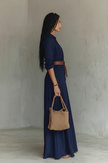 Robe Chemise à Ceinture