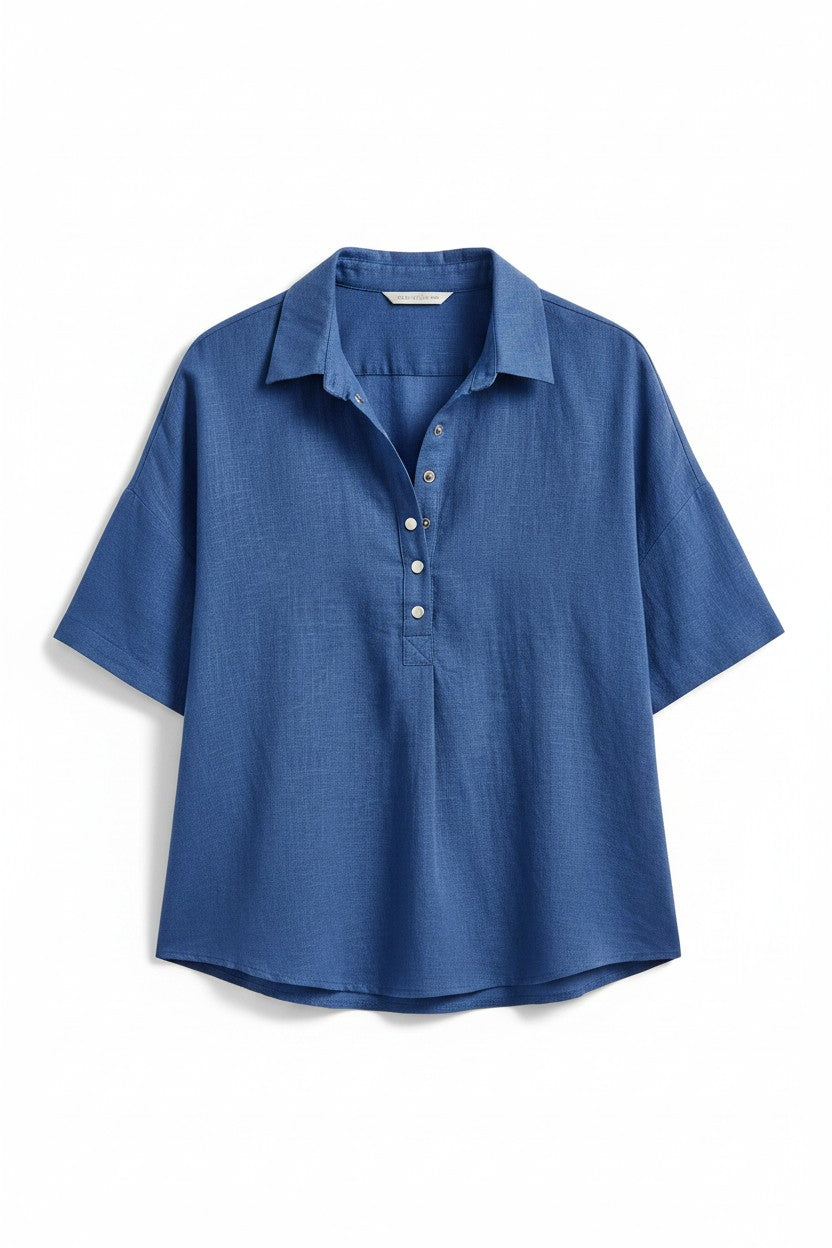 Blouse Col chemise Amondar, photo à plat