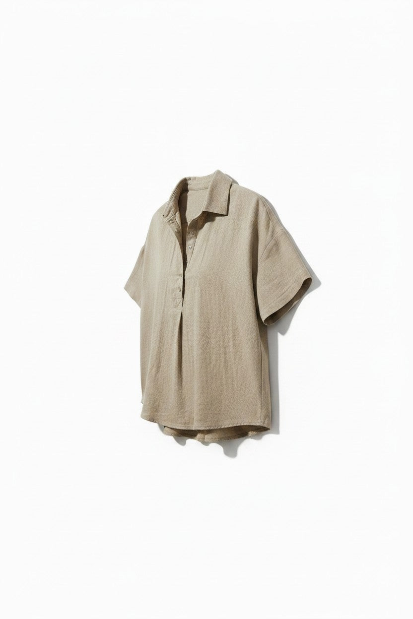 Blouse Col chemise Amondar, photo à plat