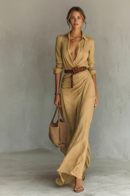 Robe Chemise à Ceinture