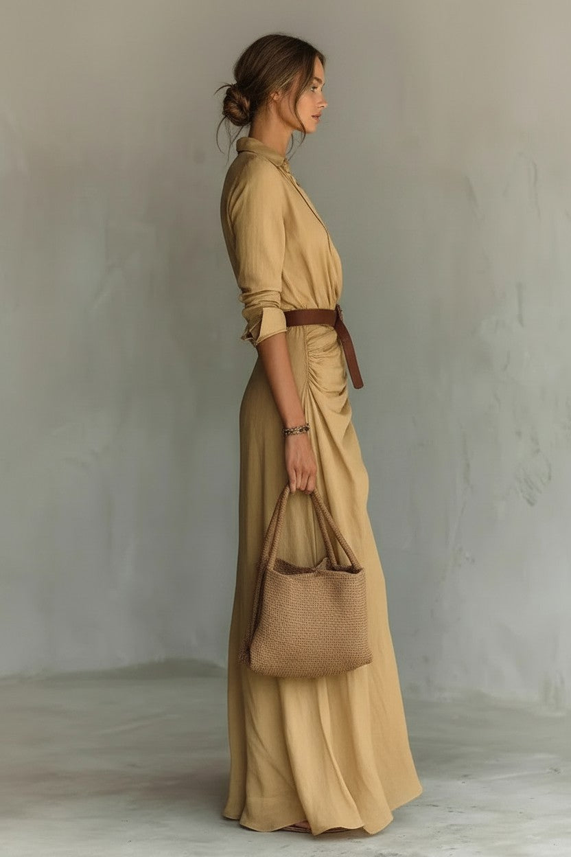 Robe Chemise à Ceinture