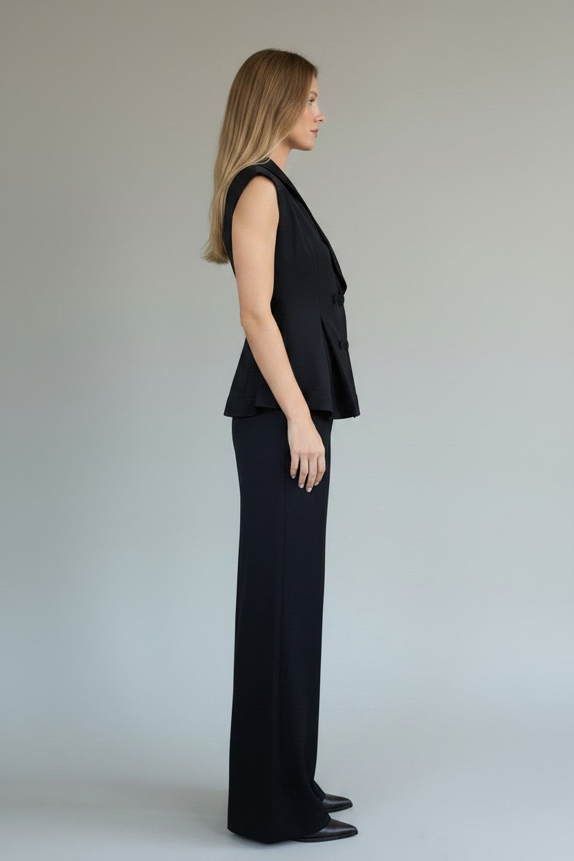 Tailleur Gilet Cintré Taille Haute